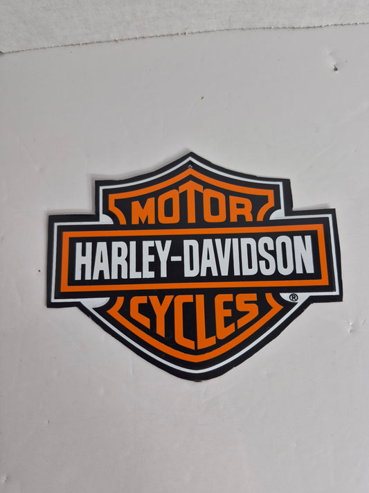 Harley-Davidson Bar & Shield Embossed Metal Sign – Motor Cycles Logo – Garage & Man Cave Wall Decor – 6.35 x 5 Inch