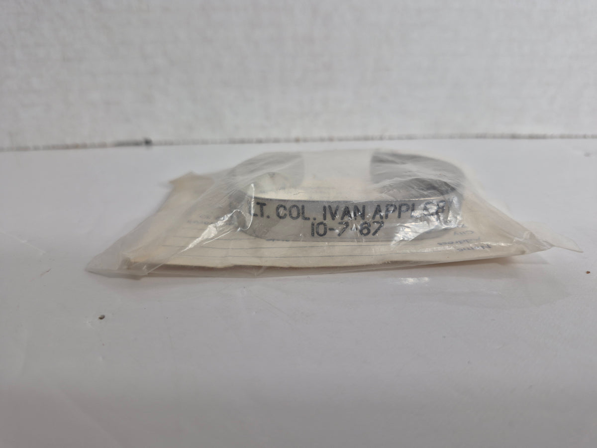 VIVA POW MIA Bracelet – Vietnam War Era – Lt. Col. Ivan Appleby, Lost 10-7-67 – Sealed in Original Packaging – c. 1970
