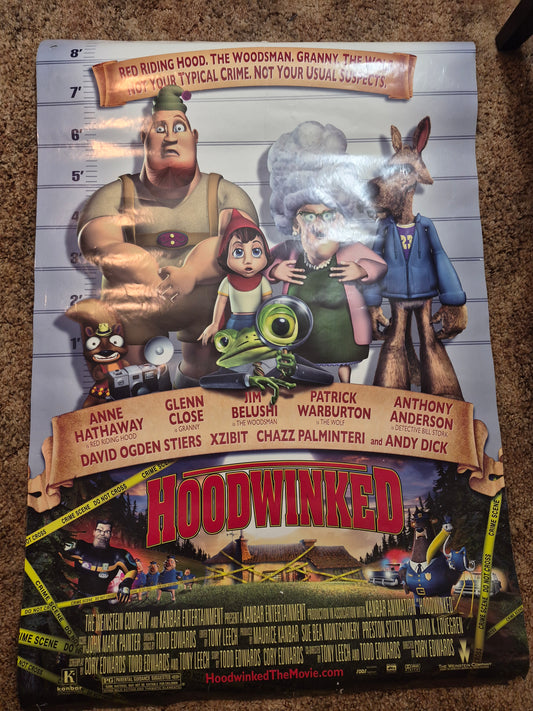 Hoodwinked Original Movie Poster 27.5 x 40 Inches – 2005 Animated Film One Sheet – Anne Hathaway, Glenn Close